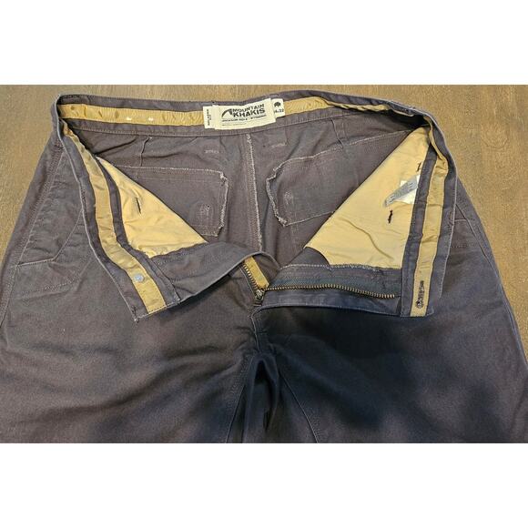 Men's Mountain Khakis MK Pants Dark Gray 34x32 Reinforced Crotch and Leg Opening - Picture 4 of 12